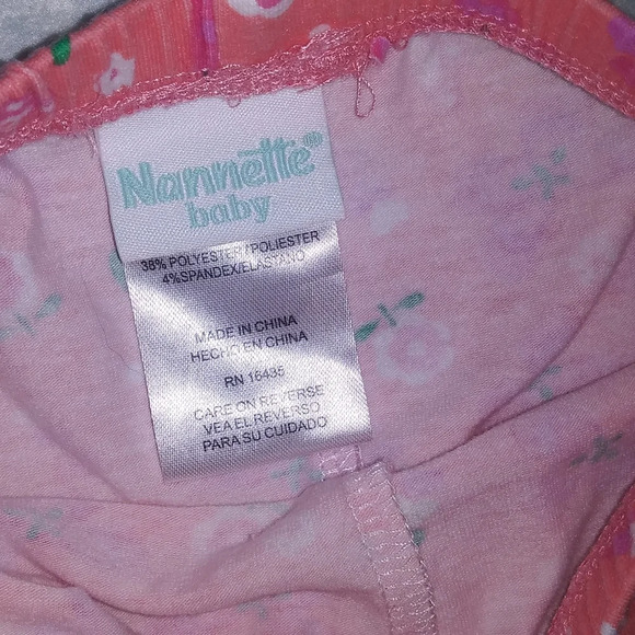 Nannette Baby Girl 2 Piece Set 1 Bodysuits, 1 Legging Size 6/9 M - Picture 7 of 7